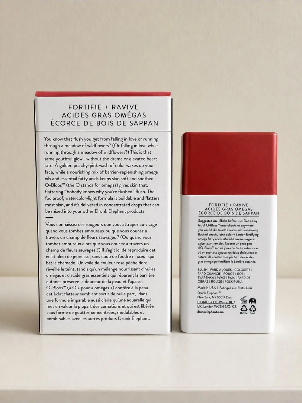 Drunk Elephant O-Bloos Rosi Drops Fortify + Blush